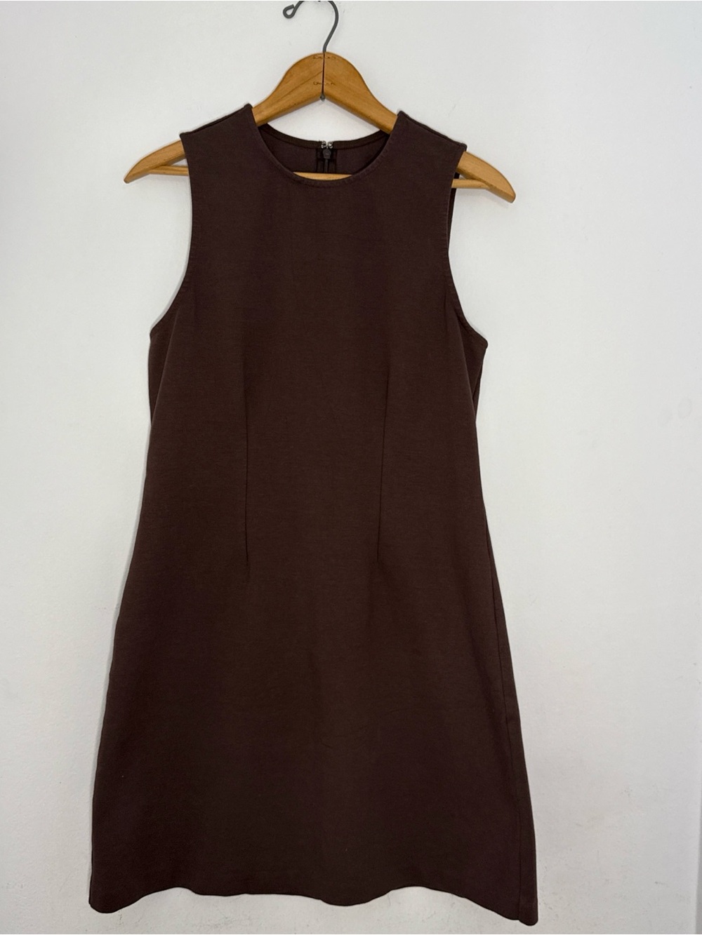 Everlane The Dream 90’s Brown Sleeveless Shift Mini Dress Minimalist Versatile